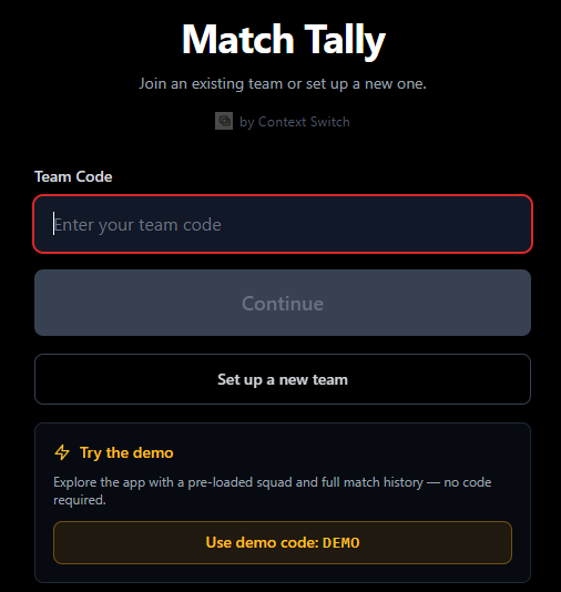 Match Tally screenshot